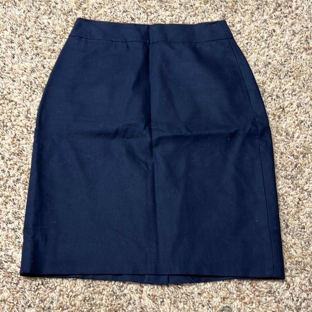 like new* J Crew high waisted navy blue pencil skirt